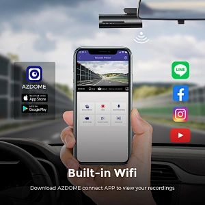 2K Dash Cam Dual Lens Dash Cam With WiFi Front and Rear 1080P dashcam Screenless Dashboard DVR Camera