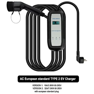 Portable EV Charger EV Charging Cable EV Wallbox for Electric Car