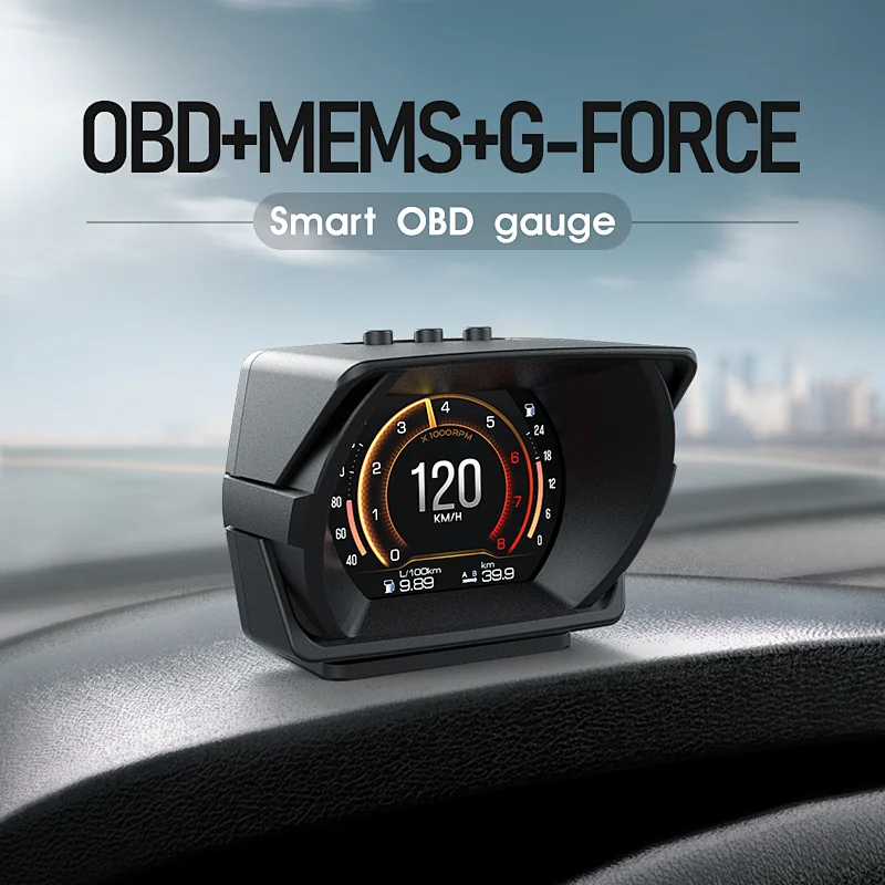 HUD Car Head Up Display OBD2 Gauge Display For All Vehicles Speedometer Projector System w/ GPS Navigation Compass