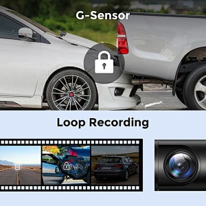 2K Dash Cam Dual Lens Dash Cam With WiFi Front and Rear 1080P dashcam Screenless Dashboard DVR Camera