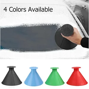 Winter Car Window Windshield Car Ice Scraper Funnel Shaped Auto Snow Remover Deicer Cone Tool Scraping A Round