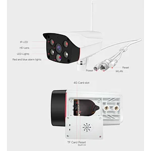 1080p 4G WiFi smart security camera outdoor solar cctv home camera security system with night vision AI human & sound Detection