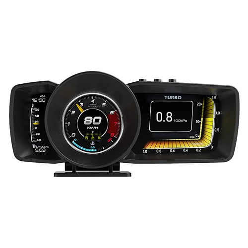 OBD2 Car Head Up Display Car HUD Speedometer Car obd Gauge bulit in GPS Slopemeter