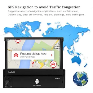7 Inch 1din Android Car Radio Multimedia Player Car Stereo Autoradio with Gps Navigation Auto Electronnics
