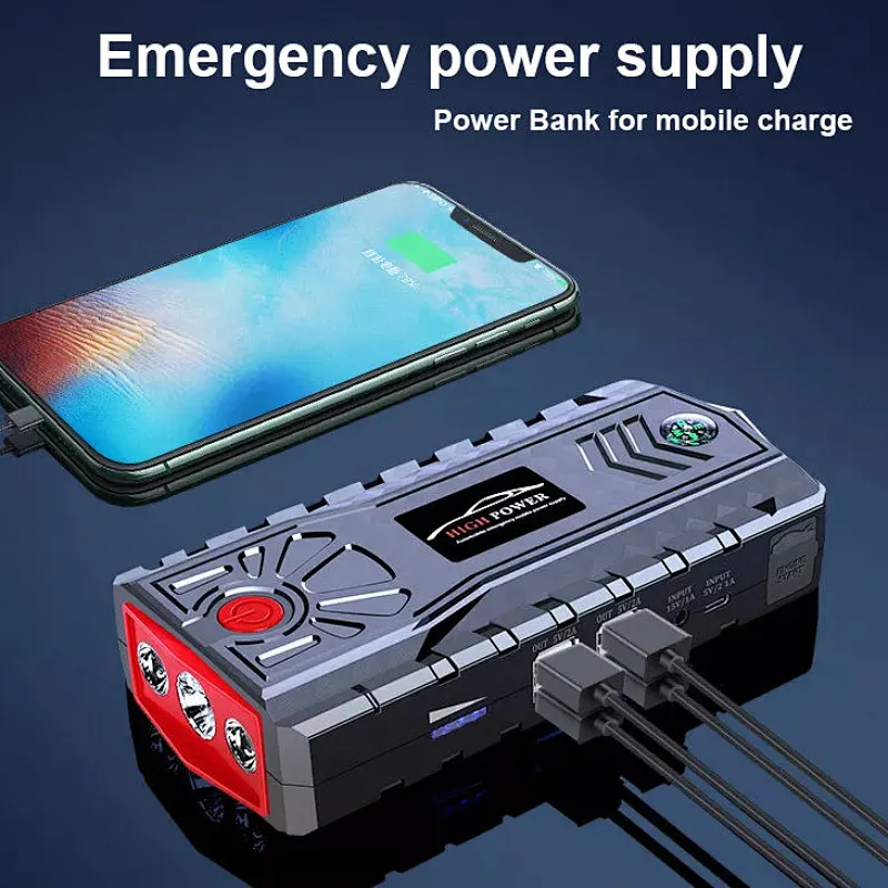 20000mAh High-capatity Multifunction Auto Power Bank Charger Car Jump Starter For Emergency Battery Booster Pack Portable