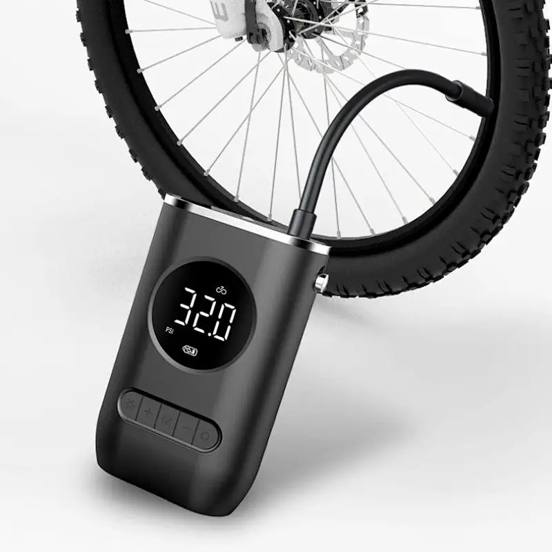 Portable mini bicycle pump high pressure air pump for toy ball mountain bike pump Li-ion battery air inflator