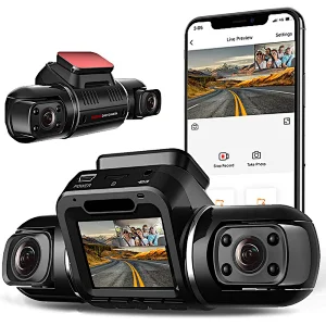3CH dash cam 1080P 360 degree dashcam car camera car DVR recorder WIFI GPS
