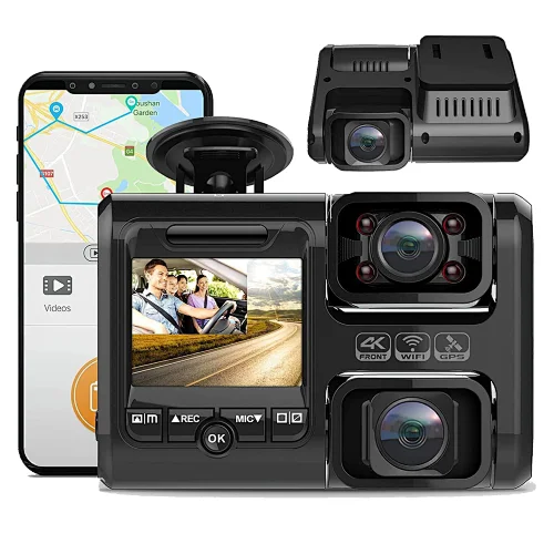 4k ADAS dash cam dual lens driving recorder camera built in GPS WIFI dashboard camera for car truck taxi