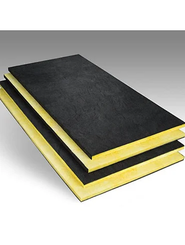 Glass wool board with black tissue