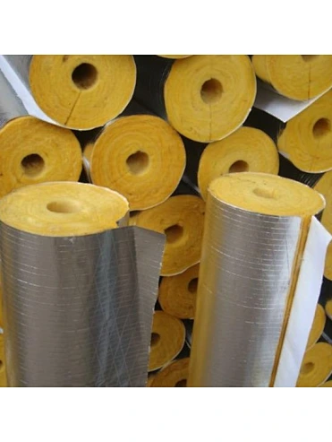 Glass wool pipe with aluminum foil