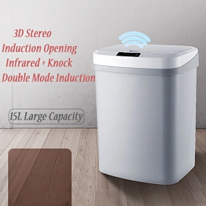 sensor inteligente basura puede cocina salón dormitorio baño de inducción automática cubo de basura eléctrica de inducción automática