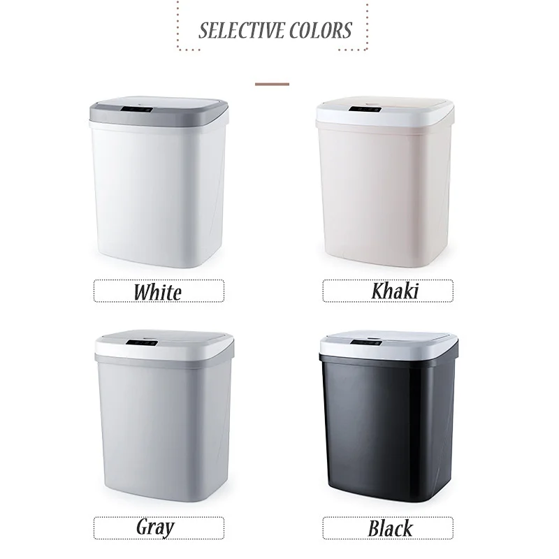 intelligent sensor trash can kitchen living room bedroom bathroom automatic induction electric trash bucket