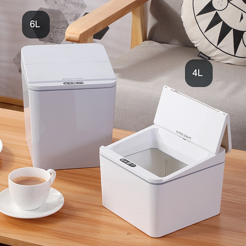 Caja de almacenamiento de escritorio inteligente basura puede inducción caja de coche pequeño