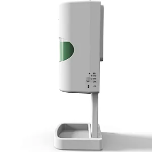 Dispensador automático del desinfectante de la mano con termómetro de temperatura corporal- gran touchless 1100ml capacidad Gel manos libre montaje en la pared