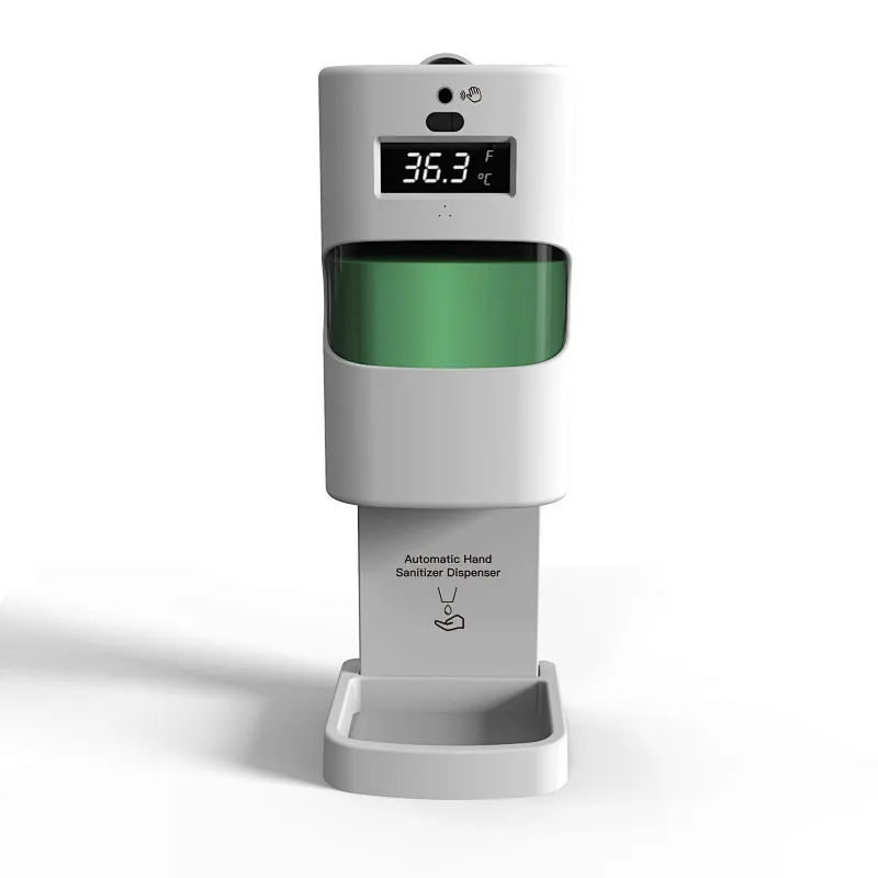 Dispensador automático del desinfectante de la mano con termómetro de temperatura corporal- gran touchless 1100ml capacidad Gel manos libre montaje en la pared