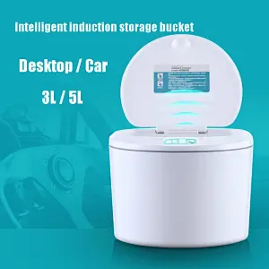 Caja de almacenamiento de escritorio inteligente basura puede inducción caja de coche pequeño