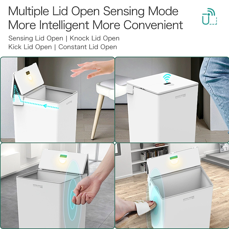 Folding induction trash can with night light Automatic Sensing