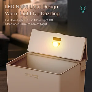 Folding induction trash can with night light Automatic Sensing