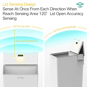 Folding induction trash can with night light Automatic Sensing