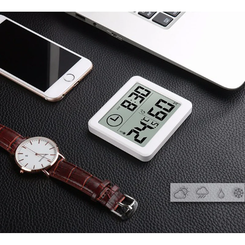 Ultrathin liquid crystal digital thermometer and hygrometer digital thermo-hygrometer