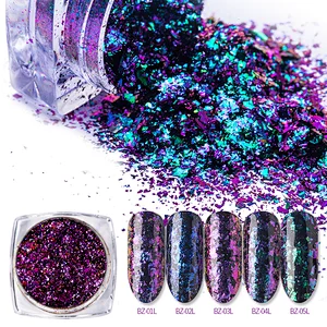 CCO New Arrival Chameleon Color Mirror Effect Pigment Glitter Nail Powder For Uv Gel Nail Art