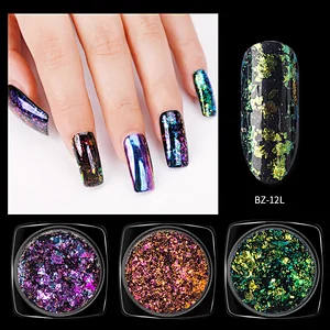CCO New Arrival Chameleon Color Mirror Effect Pigment Glitter Nail Powder For Uv Gel Nail Art