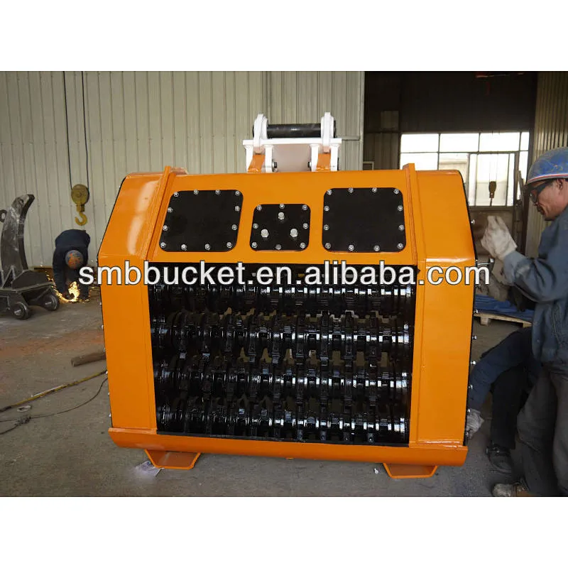 factory special type excavator attachment crushing buckets on sale