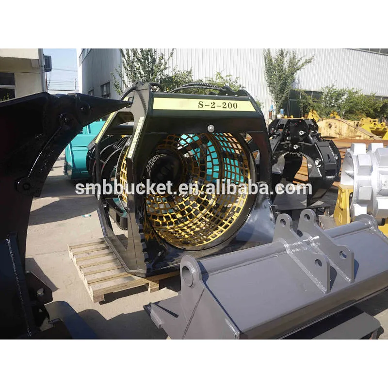 hydraulic rotary screen bucket  for 12-21 ton excavator on good sale