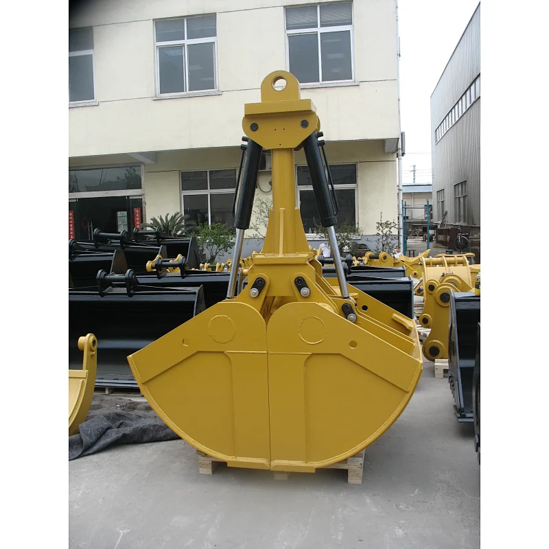 Excavator attachment clamshell bucket both rotary and non-rotary for most excavators for special field