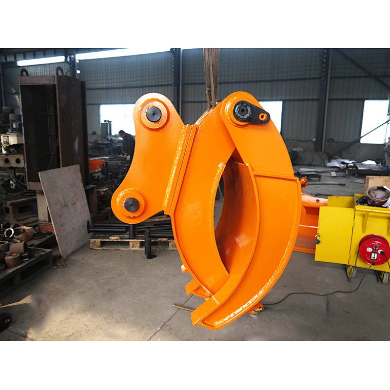 excavator wood grab excavator solid stone grabber mechanical timber grapple