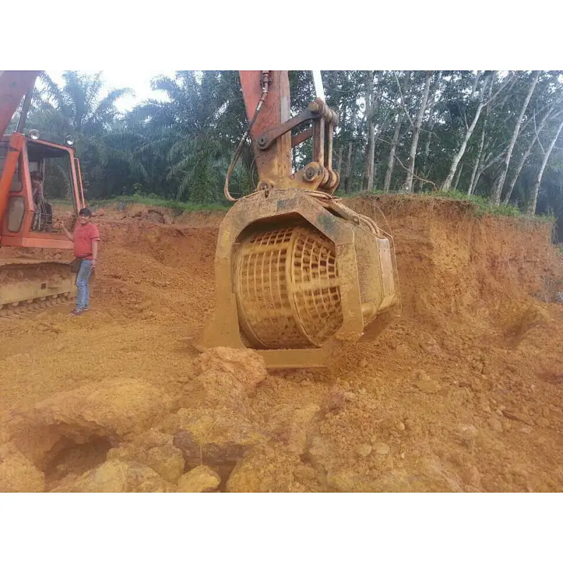 rotating screen bucket for excavators