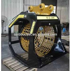 hydraulic rotary screen bucket  for 12-21 ton excavator on good sale