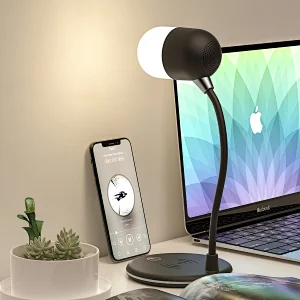 Bluetooth Speaker Wireless Charger Lamp 3 in 1