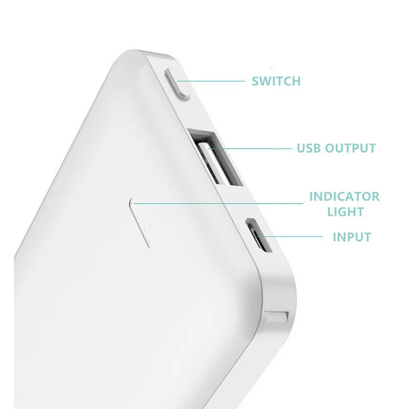 Ultra Slim Build in Cable Powerbank