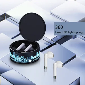 TWS Earphone with customized LED light logo