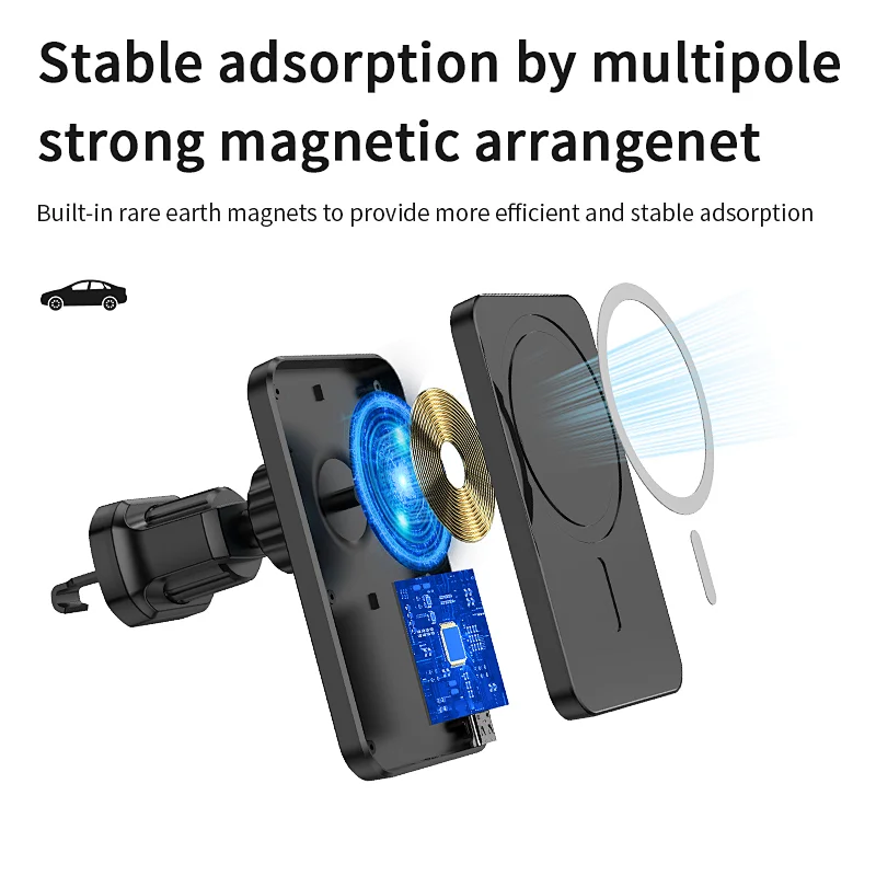Magsafe wireless charger for car 15W
