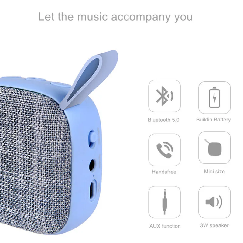 mini fabric bluetooth speaker