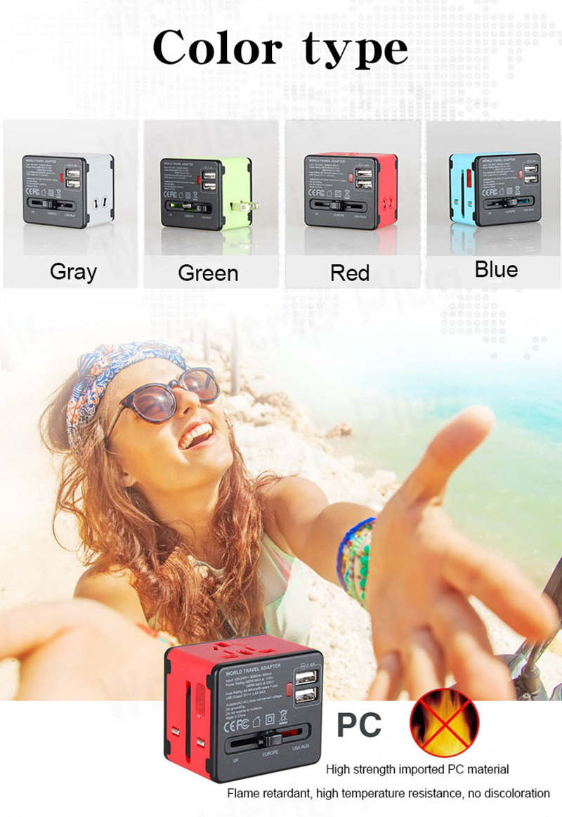 Travel wall plug adaptor