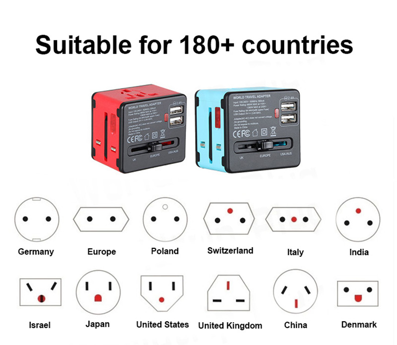 Adaptador de viaje de enchufe universal