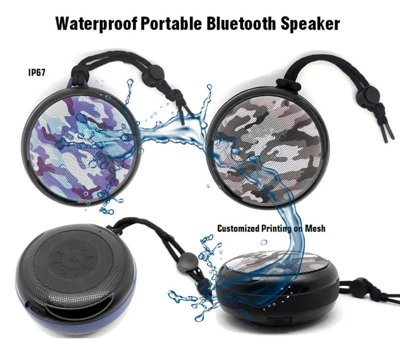 Изготовленный на заказ водонепроницаемый спортивный Bluetooth-динамик IP67, Китайская фабрика