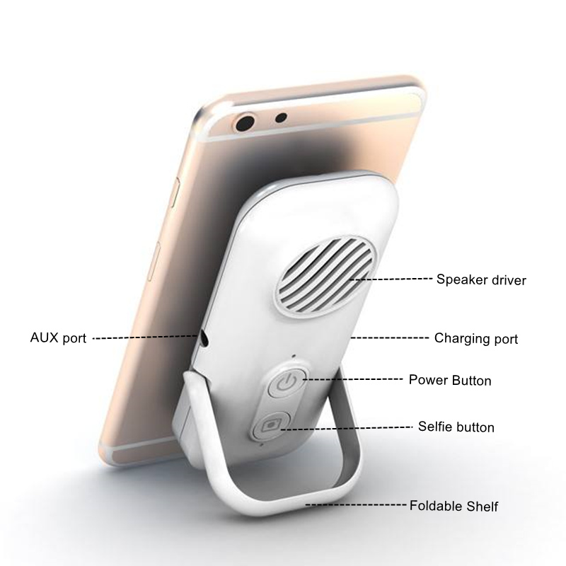 Mobile phone holder bluetooth speaker 2 in 1