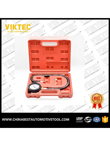VIKTEC TU-12 0-100psi Engine Oil Pressure Tester Pressure Gauge Test Tool Kit Auto Pressure Tester