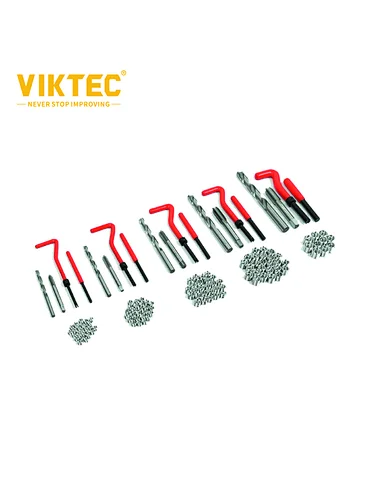 VIKTEC 131PC Thread Repair Kit HSS Drill Helicoil Repair Kit SAE 1/4" 5/16" Inch W/Case