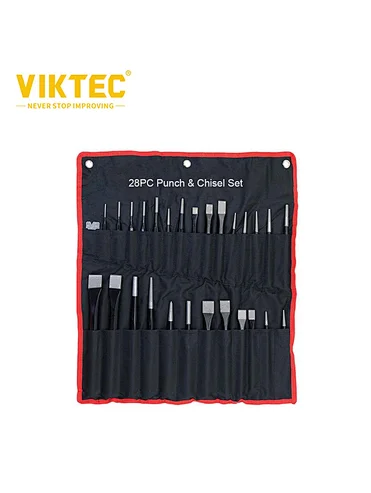 VIKTEC Heavy Duty 28PC Punch & Chisel Set Pin Punches Taper Centre Punch Cold Chisel