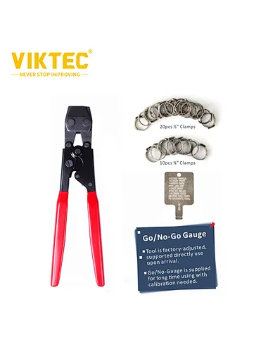VIKTEC PEX Pipe SS Clamp Cinch Tool Kit for 3/8-inch to 1-inch