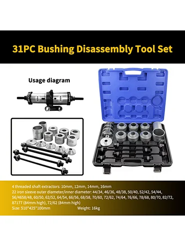 31PC Bushing Disassembly Tool Set