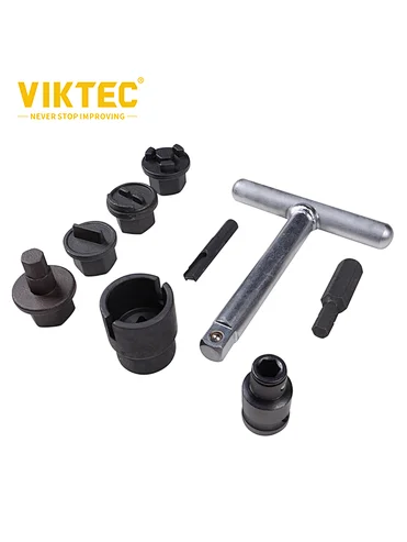 VIKTEC 9PC Plastic Oil Drain Plug Driver Kit for Ford Mercedes GM VAG