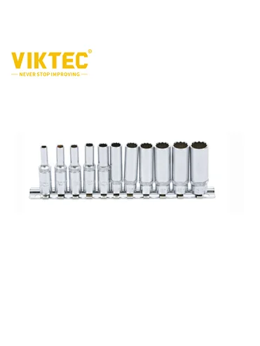 11pc 1/4" Drive Deep Socket Set