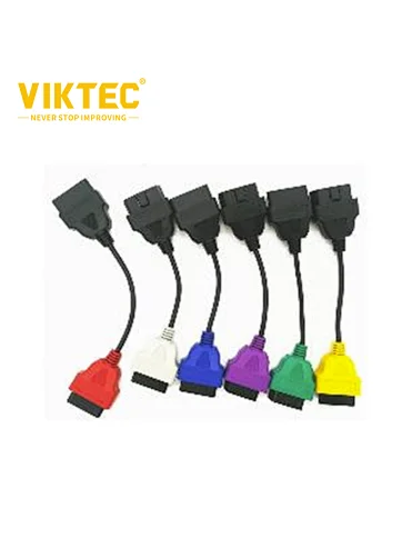 Fiat ECU 6 pcs Cables for FIAT ECU Scan and Multiecuscan Adaptor Six Colours Diagnostic Adapter Cable