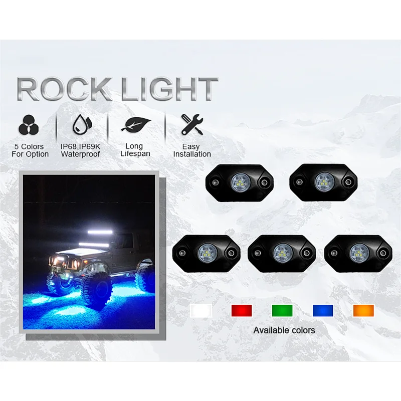 Toughest Aurora LED Blue Mini Rock light Decoration